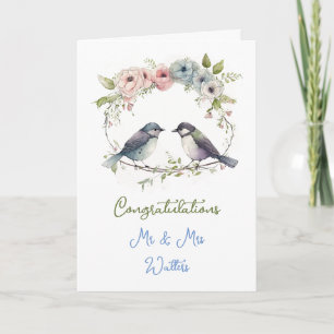 Love birds Congratulations on your Marriage Card