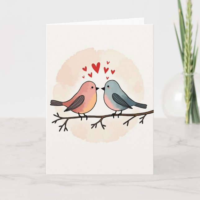 Love Birds Couple Card (Front)