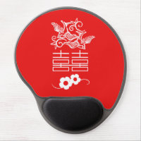 Love Birds - Double Happiness - Feng Shui Gifts Gel Mouse Pad