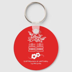 Love Birds - Double Happiness - Wedding Favors Keychain
