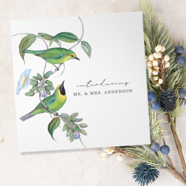 Love Birds Elopement Photo Gallery Tri-Fold Invitation (Creator Uploaded)