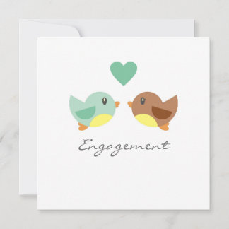 Love Birds Engagement Invitation Announcement