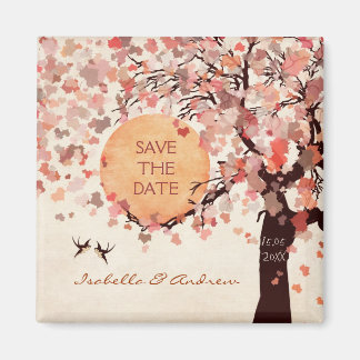 Love Birds - Fall Wedding Save the Date Magnet. Magnet
