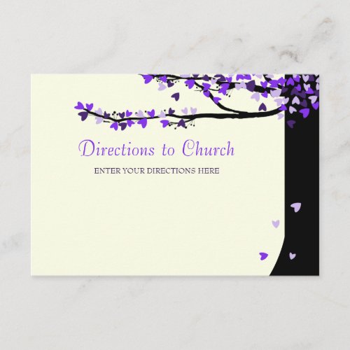 Love Birds Falling Hearts Directions Card
