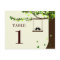 Love Birds Falling Hearts Oak Tree Table Number