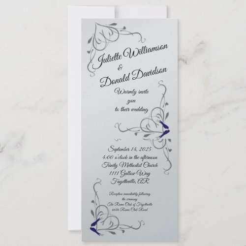 Love Birds Flat Wedding Invitation