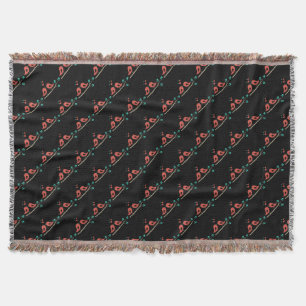 Love Birds Folk Art Throw Blanket