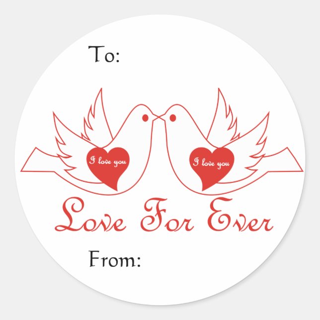 Love Birds Gift tag (Front)