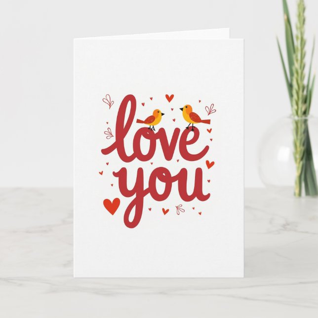Love Birds Greeting Card (Front)