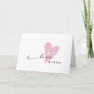 Love Birds & Heart Holiday Card