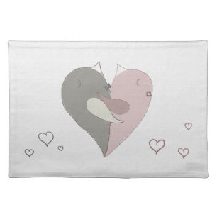 Love Birds Heart Placemat