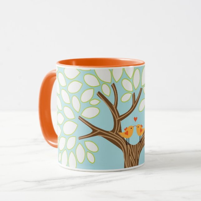 Love Birds in a Tree (Day) Mug (Front Left)