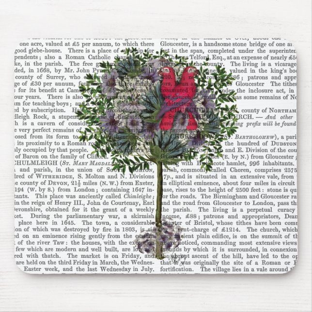 Love Birds in a Tree Mouse Pad (Front)