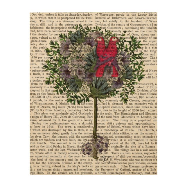 Love Birds in a Tree Wood Wall Decor (Front)