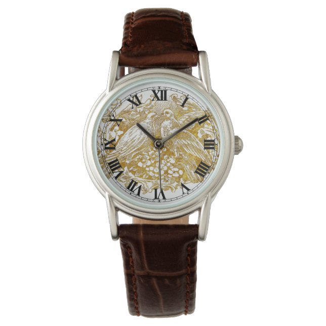 Love Birds in Gold Watch (Front)