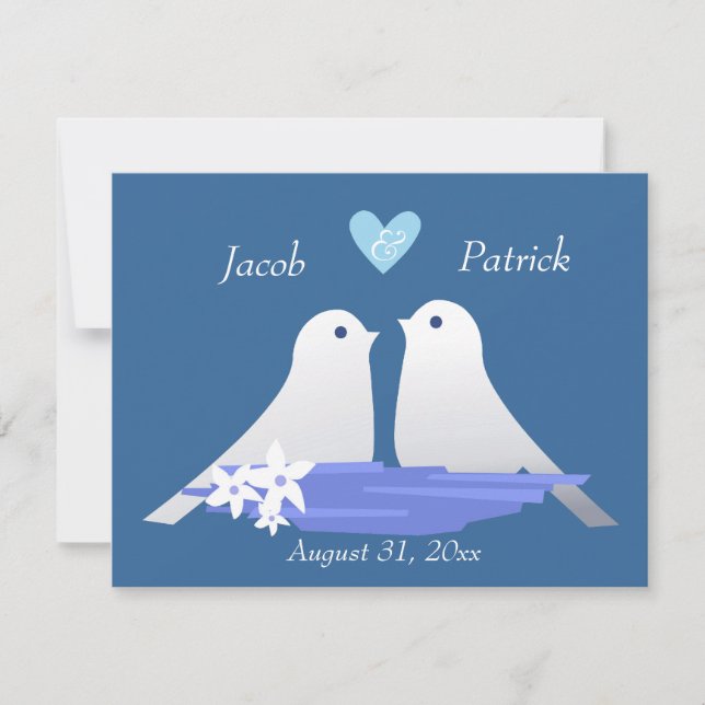 Love Birds Invitation (Front)