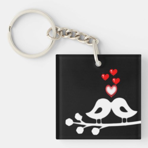 LOVE BIRDS KEYCHAIN ROOM TO ADD A NAME