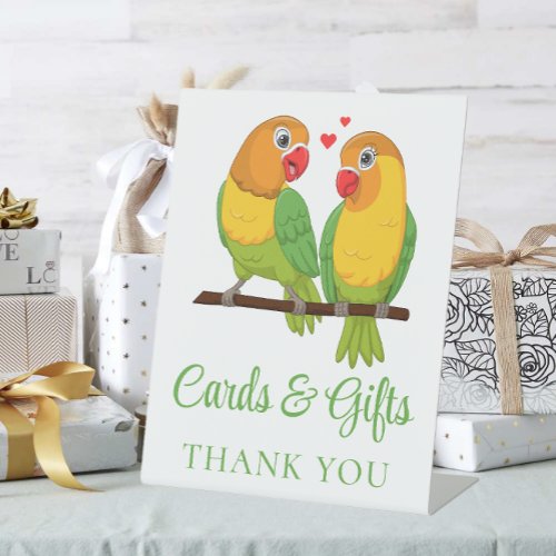 Love Birds Lovebirds Wedding Cards  Gifts  Pedestal Sign
