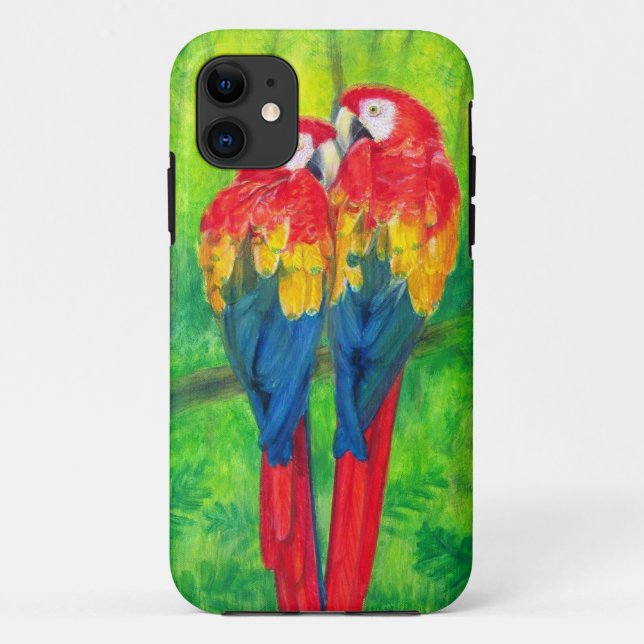 Love Birds- Macaw Parrots iPhone 5 Case (Back)