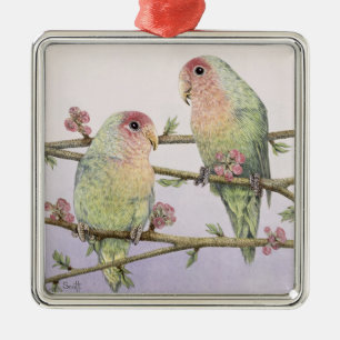 Love Birds Metal Ornament