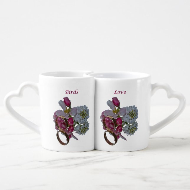Love Birds. Mugs for Lovers (Back Nesting)
