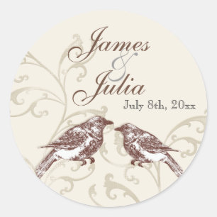 Love Birds 'n Lace - Wedding Seal