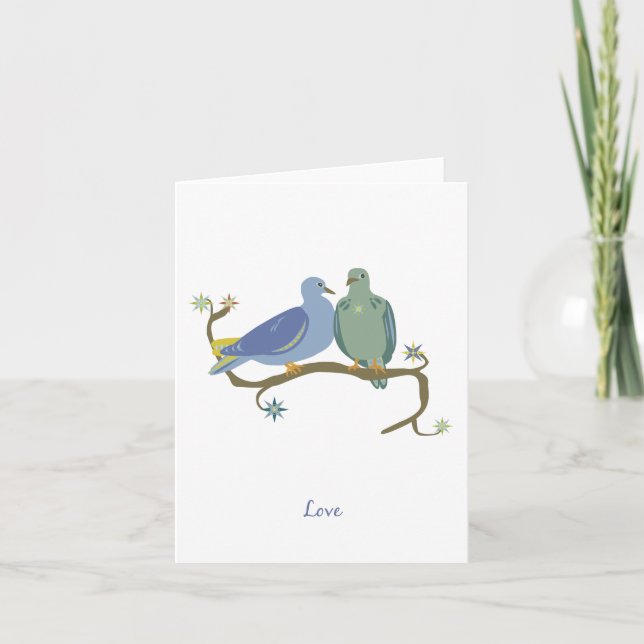 Love Birds Note Card (Front)