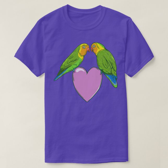 Love birds on a heart T-Shirt (Design Front)