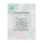 Love Birds on Floral Wreath Informational Sheet Enclosure Card