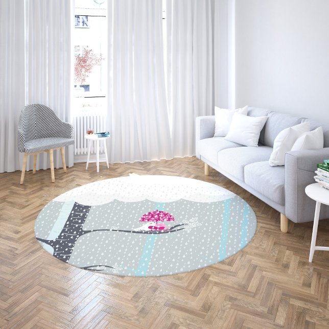 Love Birds on Rainy Day Rug (Creator Uploaded)