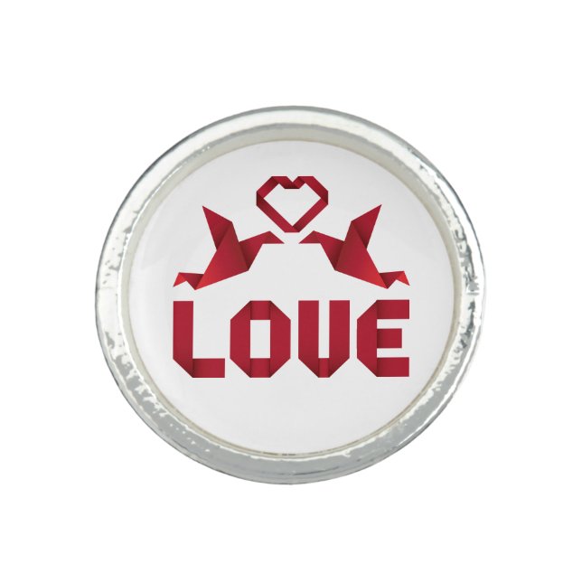 Love Birds origami Ring (Front)