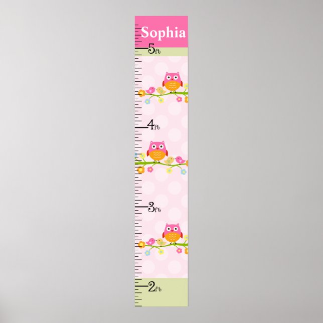 Love Birds & Owl Branch Growth Chart Keep at 8x44! (Front)