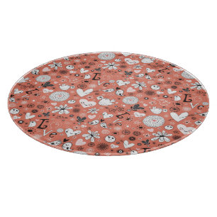 Love Birds Pattern Cutting Board