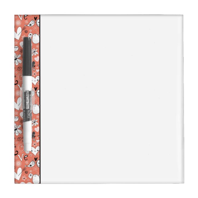 Love Birds Pattern Dry-Erase Board (Front)