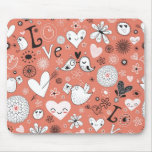 Love Birds Pattern Mouse Pad