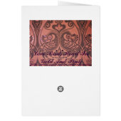 Love Birds Pattern On Leather Cards (Back)