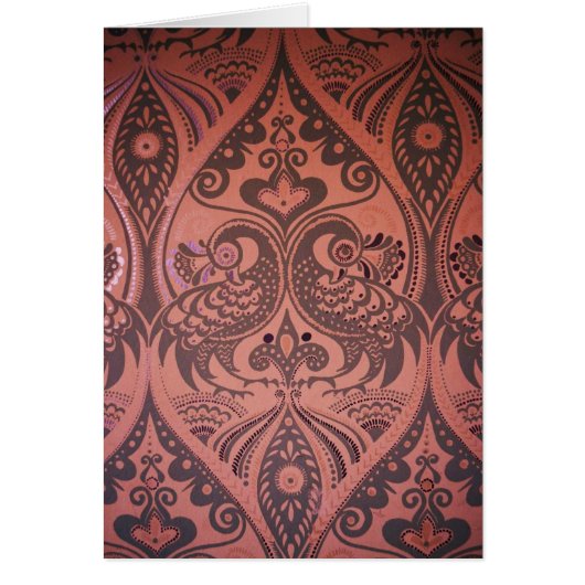 Love Birds Pattern On Leather Cards (Front)