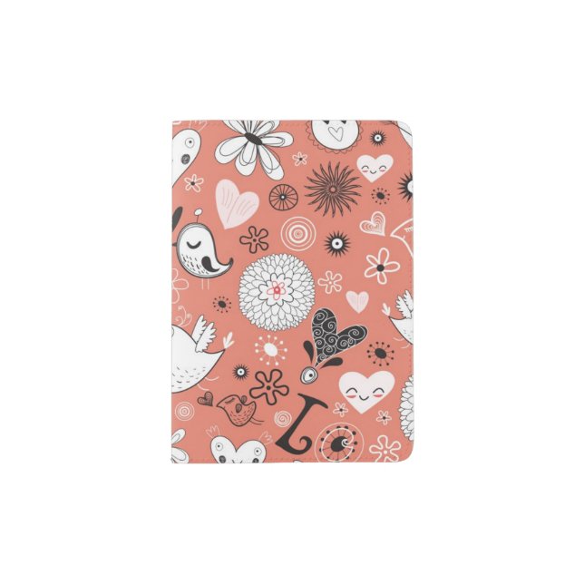Love Birds Pattern Passport Holder (Front)