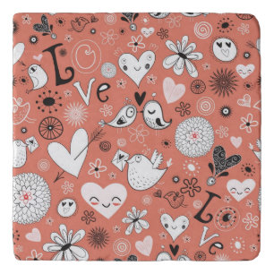 Love Birds Pattern Trivet