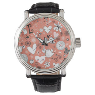 Love Birds Pattern Watch