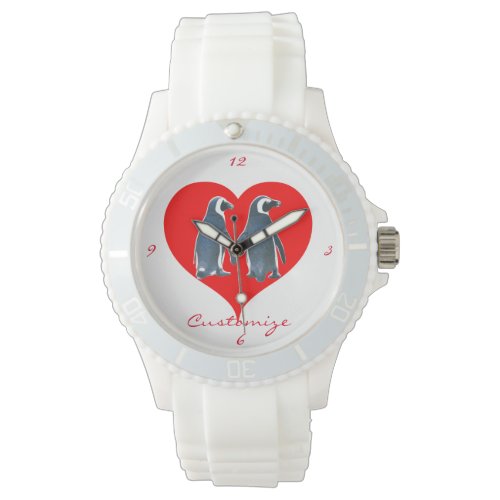 Love Birds Penguin Couple Heart Thunder_Cove Watch