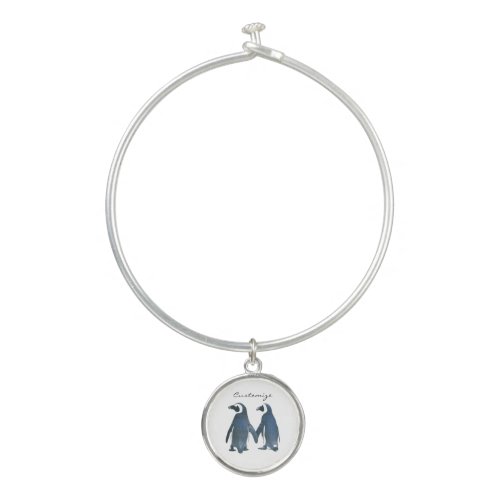 Love Birds Penguin Couple Thunder_Cove Bangle Bracelet