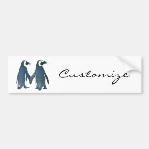 Love Birds Penguin Couple Thunder_Cove Bumper Sticker