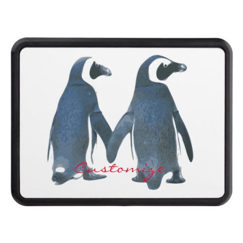 Love Birds Penguin Couple Thunder_Cove Hitch Cover