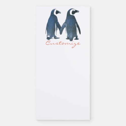 Love Birds Penguin Couple Thunder_Cove Magnetic Notepad