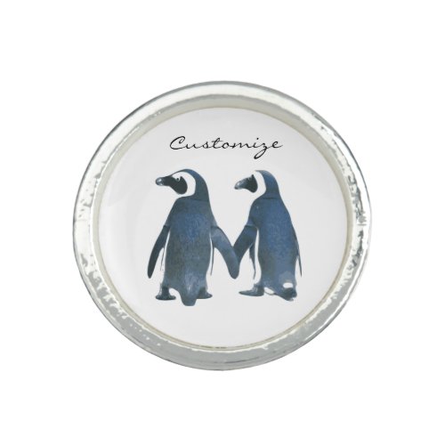 Love Birds Penguin Couple Thunder_Cove Ring