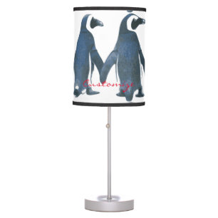 Love Birds Penguin Couple Thunder_Cove Table Lamp