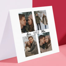 Love Birds Photo Collage Card for Couples