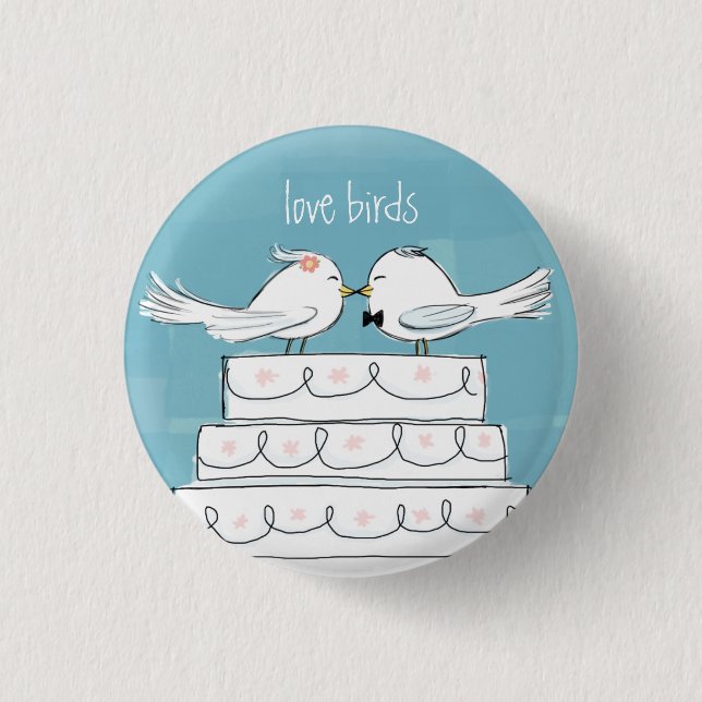 Love Birds Pinback Button (Front)