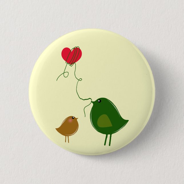 Love Birds Pinback Button (Front)